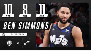 Ben Simmons NEARLY TRIPLEDOUBLES in impressive return to the Brooklyn Nets 👏  NBA on ESPN [upl. by Shelah]