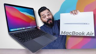 Apple MacBook Air M1 2020 Indian Retail Unit Unboxing amp First Impressions ⚡ Crazy Fast [upl. by Lipps]