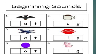 Begining sound of Pictures  Begining sound practice for kids  Begining sounds words  English [upl. by Retsev]