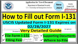 Form I131Application for Travel Document  Advance Parole for Adjustment of Status I485 [upl. by Jo-Ann]