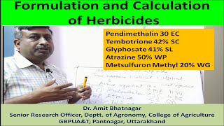 Formulation and Calculation of Herbicides [upl. by Akfir479]