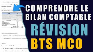 Révisions du BTS MCO 12  Comment comprendre le BILAN COMPTABLE en Gestion Opérationnelle [upl. by Shelli]