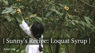 Camping Food How to Make Loquat Syrup 又到了吃枇杷的季节！跟着Sunny一起熬制枇杷膏吧 [upl. by Syramad]