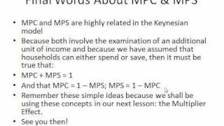 Marginal Propensity To Consume MPC [upl. by Anirahs179]