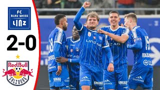 BlauWeiß Linz vs RB Salzburg 20 All Goals and Extended Highlights [upl. by Nasya]