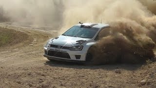 RALLY ACROPOLIS 2013 OGIER VW POLO WRC TEST HD MK2 [upl. by Risley8]