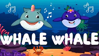 WHALE WHALE  Fun SingAlong Animated Cartoon Song for Kids  JBBearz [upl. by Eenej]