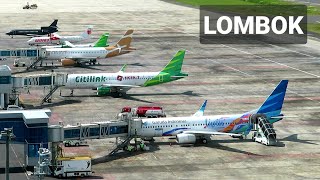 KESIBUKAN BANDARA LOMBOK MENJELANG WSBK MANDALIKA 2022 [upl. by Bascomb]