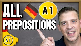 ALL German A1 Level Prepositions  AKK  DAT amp example sentences [upl. by Doss]