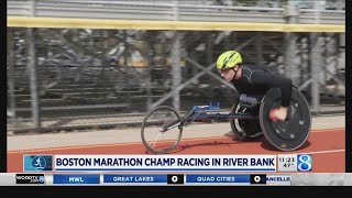 Boston Marathon champ racing in River Bank [upl. by Yrrap885]