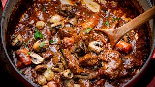 Beef Bourguignon  The Most Comforting Classic French Stew [upl. by Golub228]