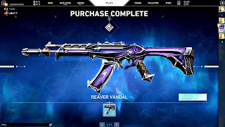 Purchasing Reaver Vandal in Valorant From Night Market  Upgrade Reaver Vandal Skin to Max Level 💪 [upl. by Attenrad]