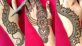 Top 3 stylish back hand mehndi design  Mehndi design  easy amp simple mehndi  Mehndi  Mehandi [upl. by Felix]