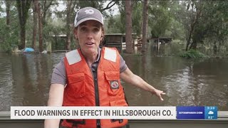 Neighborhoods surrounding Alafia River see major flooding [upl. by Danby]