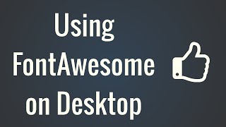 Using Font Awesome in Desktop Applications OS X [upl. by Adelric155]