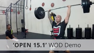 CrossFit quotOPEN 151quot amp quot151aquot WOD Demo  120 Reps 225 lbs [upl. by Nahta]