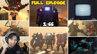 React SKIBIDI TOILET FULL EPISODE 1  66 [upl. by Eilsehc]