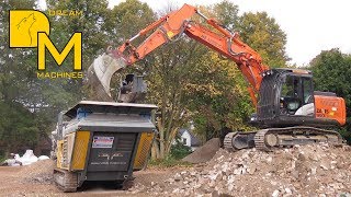 HITACHI ZAXIS 160 BAGGER  HITACHI ZW140 RADLADER  BRECHERANLAGE ABBRUCH BAUSTELLE DREAM MACHINES [upl. by Thibaud]