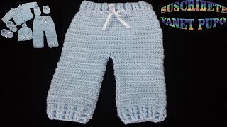 COMO TEJER PANTALONES PARA BEBÉ 🧶🍼 [upl. by Mundt123]