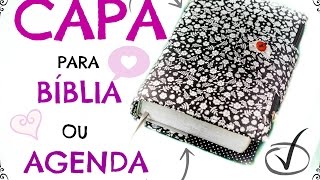 CAPA PARA BÍBLIA EM TECIDO COM BOLSO E ZÍPER PAP Atelier Costurando Comigo [upl. by Esyahc802]