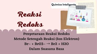 Penyetaraan reaksi redoks Br−  BrO3− → Br2  H2O dengan metode setengah reaksi dalam suasana basa [upl. by Chae]