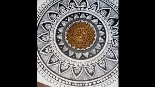 Mandala art with god  how to design a mandala step by step youtubevideos story mandala [upl. by Irving50]