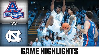 American vs North Carolina Game Highlights  202425 ACC Men’s Basketball [upl. by Ymmak]