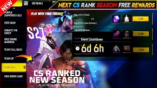 Next CS Rank Season Free Rewards🤯  Free Fire New Event  Ff New Event Today  Upcoming new event ff [upl. by Torhert]