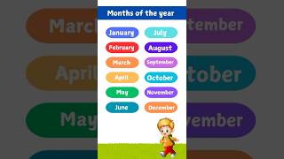 Months of the year  Months Names  monthsoftheyear shorts [upl. by Adrianna]