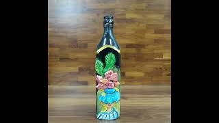 Wine bottle art 🎨 [upl. by Ecile]