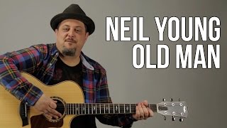 Neil Young  Old Man Guitar Lesson  How to play on guitar  Tutorial [upl. by Melicent]