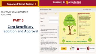 PNB Corporate Internet Banking Part 5 how to add Beneficiary and Approve [upl. by Eicaj581]