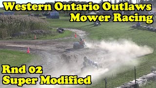 Western Ontario Outlaws Mower Racing Super Modified Rd 02 Oct 2024 [upl. by Rew]