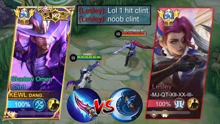 GLOBAL CLINT VS GLOBAL ONE SHOT LESLEY🔥 WHO IS THE BEST ONE SHOT ONE KILL😱 must watch this [upl. by Declan]