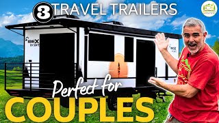 3 Travel Trailers Perfect For Couples  2024 Models [upl. by Inafetse981]