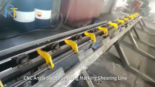 CNC Angle Steel Punching Marking Shearing Line Machine [upl. by Haron]