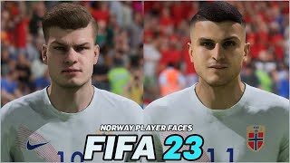 FIFA 23  ALL NORWAY PLAYERS REAL FACES [upl. by Kentiga56]