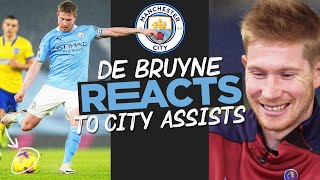 Kevin De Bruyne REACTS to Amazing City Goal Assists  KDB on Assists [upl. by Dav]