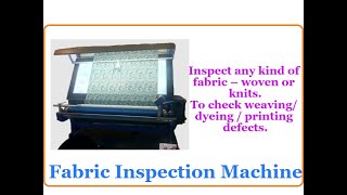 Fabric Inspection Machine QTest  Amith Garment Services [upl. by Darahs]