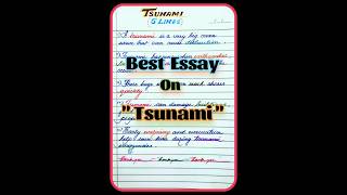 Short Essay on Tsunami shorts viral trending ytshorts youtubeshorts viralvideo [upl. by Fafa]