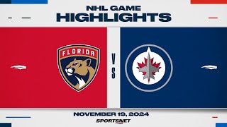 NHL Highlights  Panthers vs Jets  November 19 2024 [upl. by Galvin838]