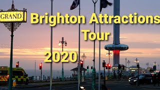 Brighton Attractions Tour 2020 Palace Pier Funfair Brighton Marina The Lanes i360 Brighton Beach [upl. by Johan]