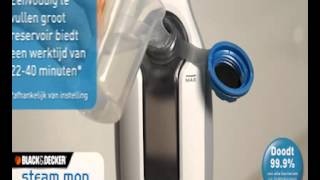 BLACKampDECKER FSM1600QS STEAM MOP  Stoomreiniger  Productvideo Vandenborrebe [upl. by Nyllaf]