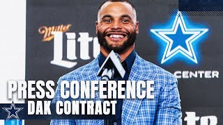 Dak Prescott New Contract Press Conference  Dallas Cowboys 2021 [upl. by Harlin]