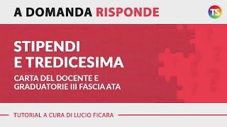 Stipendi e tredicesima carta del docente e graduatorie terza fascia Ata le ultime novità [upl. by Nivaj]