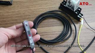 Digital Fiber Optic SensorAmplifier Wiring and Setting [upl. by Oringa]