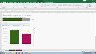 Membuat laporan Keuangan Rumah tangga dengan Template Microsfot Excel 2016 [upl. by Lauber]