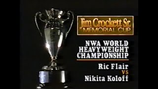 Championship Ric Flair vs Nikita Koloff Crockett Cup April 23rd 1988 [upl. by Hanus]