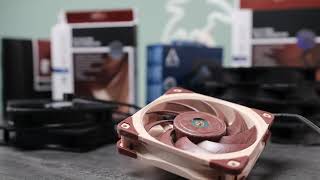 SickleFlow vs Arctic P14 PWM vs Noctua NFA12x25 vs Noctua NFA14 PWM im Cooler Master NR200P MAX [upl. by Flosser]