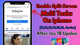 How To Get Split Screen On Iphone Enable Split Screen Multi Tasking On Iphone After IOS 18 Update [upl. by Tran537]